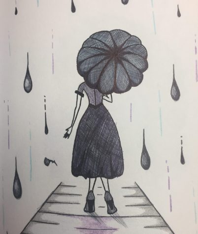 Emily Needham doesnt let class rain on her doodling parade.  
