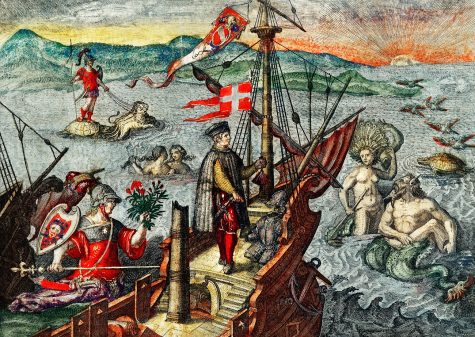 Many question whether Christopher Columbus truly represents Italian Americans, their history and community. Christopher Columbus illustration from Grand voyages (1596) by Theodor de Bry